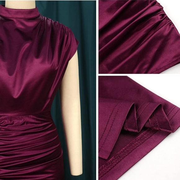 BRAND NEW Beautiful Burgundy Cocktail Dress - Picture 3 of 5